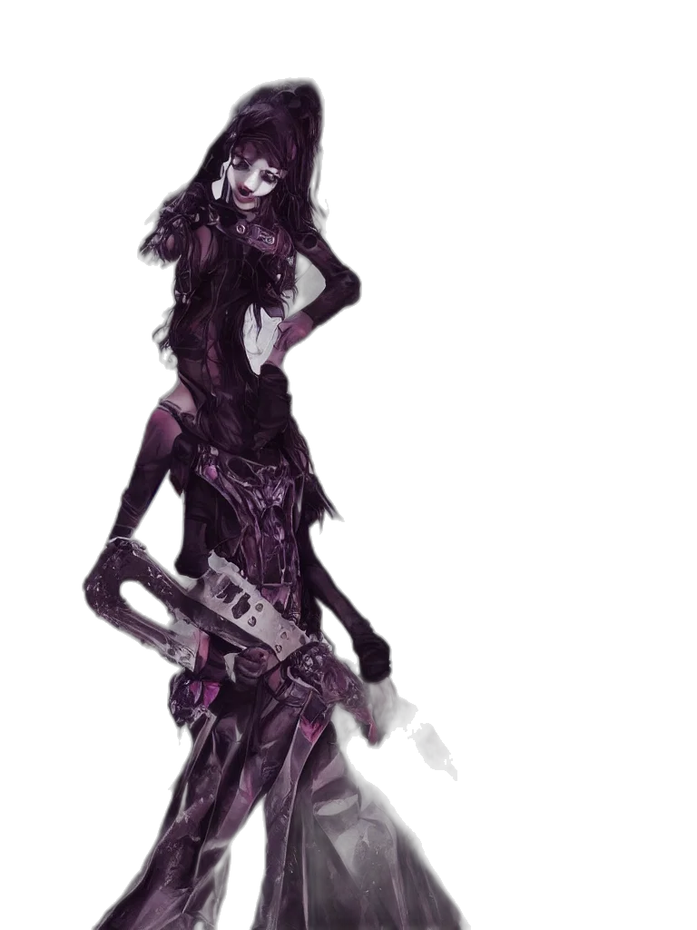 dress, weapon, staff, creature transparent PNG cut-out