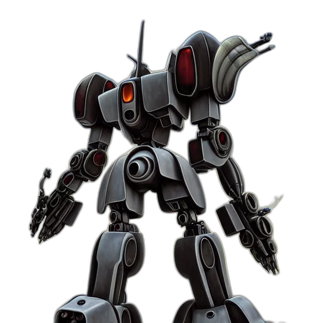 robot, weapon, concept art, 3d render, battle, mech, artgerm, anne transparent PNG cut-out