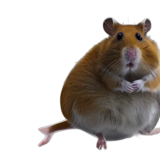 animal, food, creature, hat, photorealistic, concept art, 3d render, hamster transparent PNG cut-out