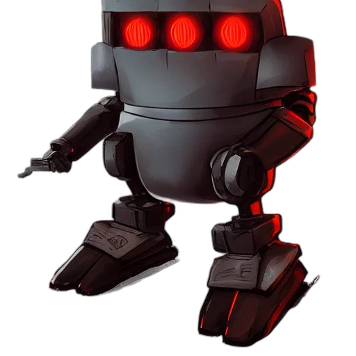 robot, concept art, 3d render, pixel art, cartoon, rabbit, style, dominik transparent PNG cut-out