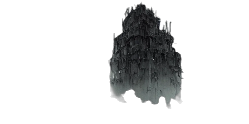 crown, building, dress, mask, concept art, fantasy art, 3d render, comic book art transparent PNG cut-out