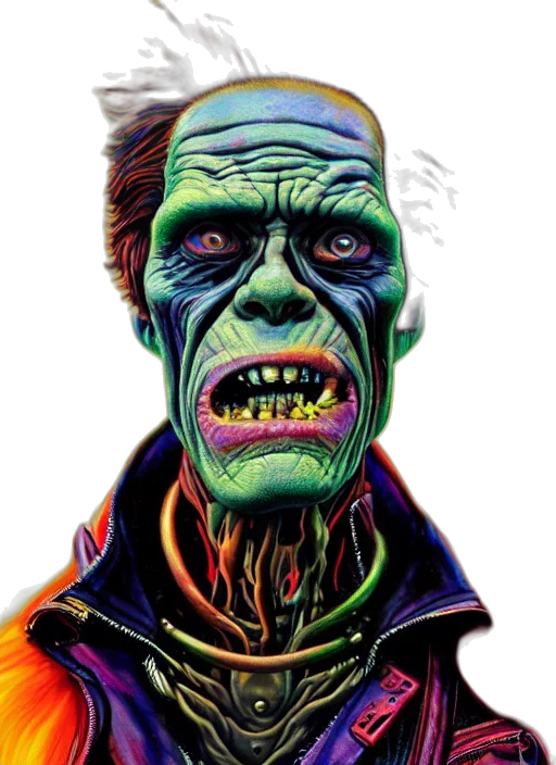 face, mask, creature, comic book art transparent PNG cut-out