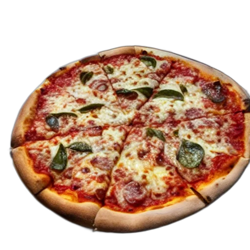 food, weapon, face, sword, 3d render, photorealistic, green, pizza transparent PNG cut-out