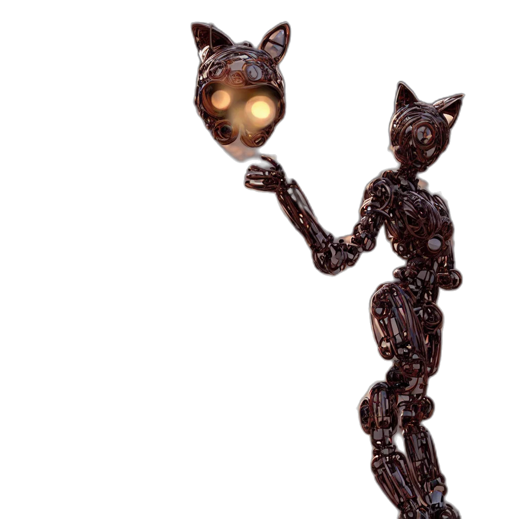 robot, staff, animal, creature transparent PNG cut-out