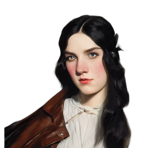 jacket, face, hair, staff transparent PNG cut-out