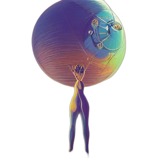 staff, umbrella, robot, hair transparent PNG cut-out