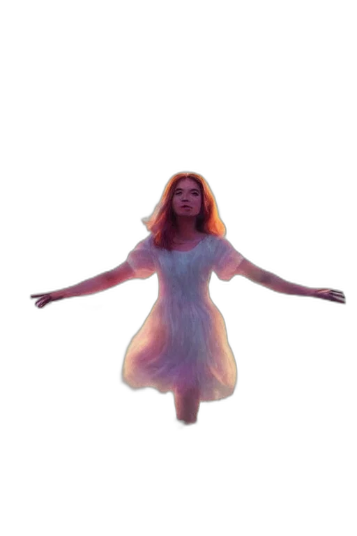 dress, creature, hair, face, vaporwave, concept art, 3d render, fantasy art transparent PNG cut-out