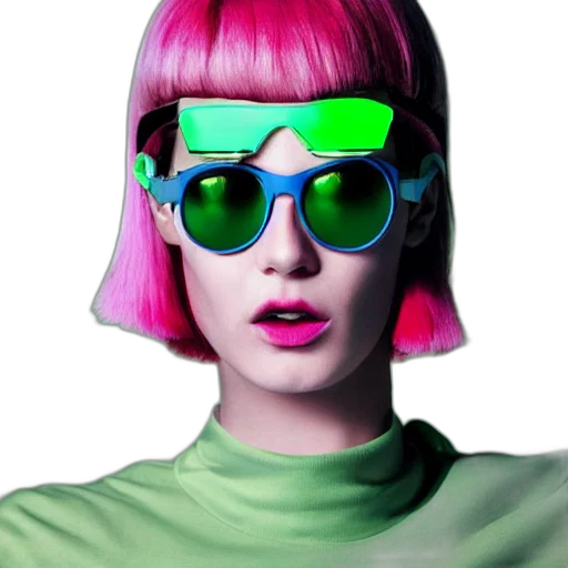 face, cyberpunk, vaporwave, photorealistic transparent PNG cut-out