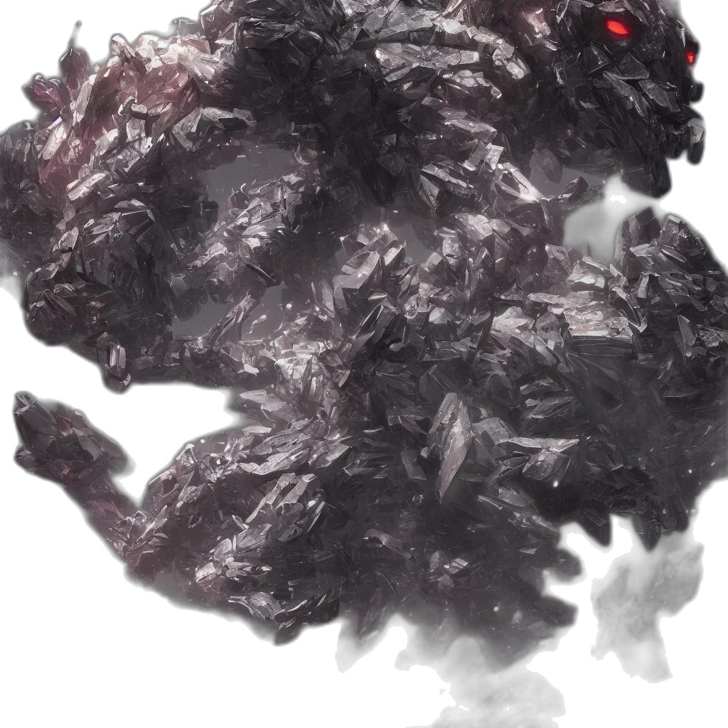 dragon, creature, mask, hair, concept art, fantasy art, 3d render, photorealistic transparent PNG cut-out