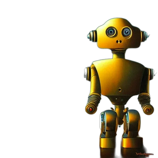 robot, 3d render, concept art, cyberpunk transparent PNG cut-out