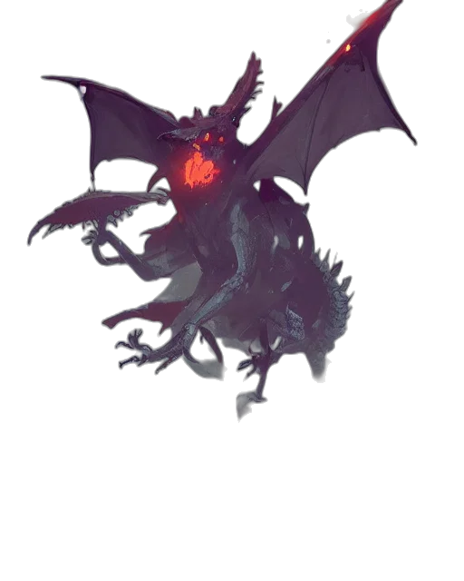 dragon, creature, staff, mask, concept art, fantasy art, pixel art, 3d render transparent PNG cut-out