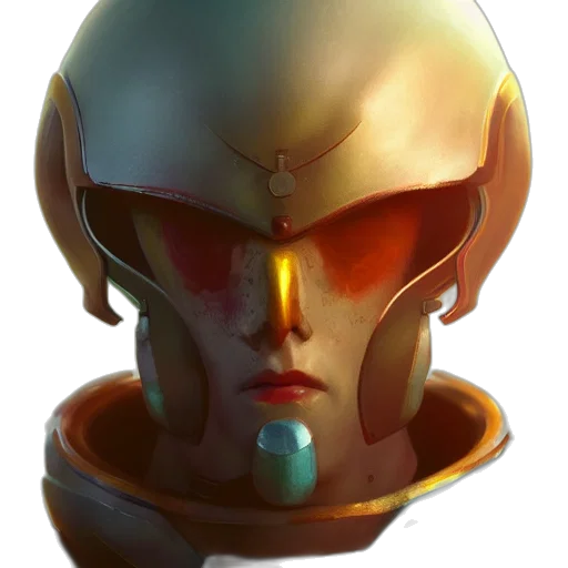 robot, mask, face, crown transparent PNG cut-out