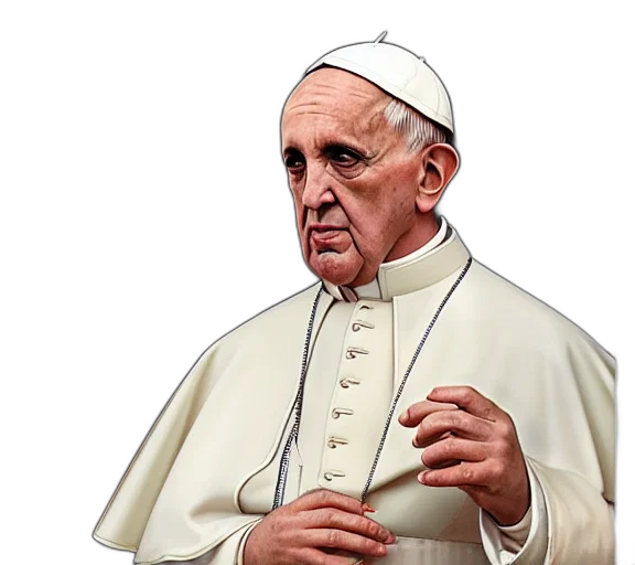 photorealistic, 3d render, concept art, pixel art, photography, pope, nips, breast transparent PNG cut-out