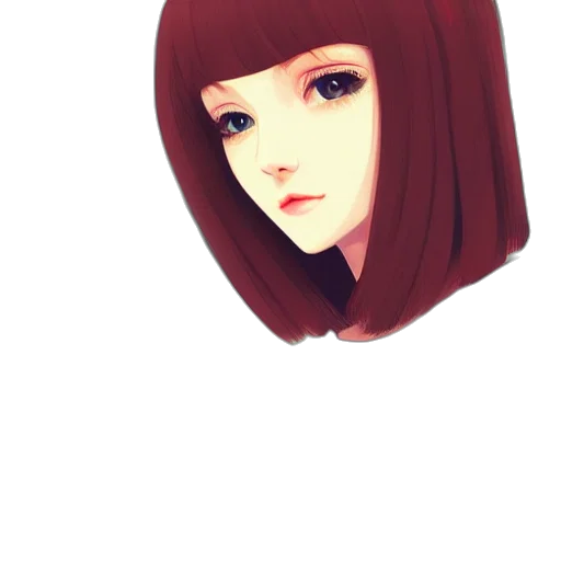 face, mask, hair, robot, anime, photorealistic, fantasy art, 3d render transparent PNG cut-out