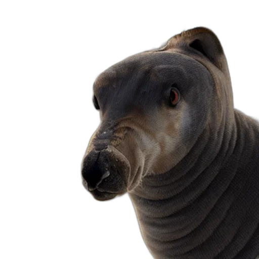 animal, creature, face, mask, 3d render, photorealistic, concept art, waltuh transparent PNG cut-out