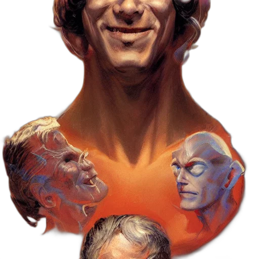 face, mask, comic book art, concept art, fantasy art, photorealistic, outer space, fire transparent PNG cut-out