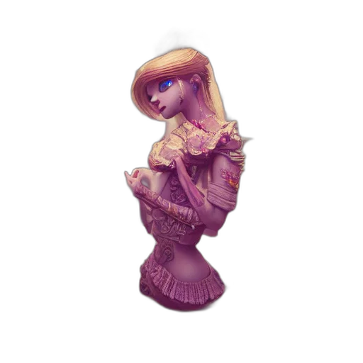 dress, robot, staff, 3d render, concept art, pixel art, fantasy art, cute transparent PNG cut-out