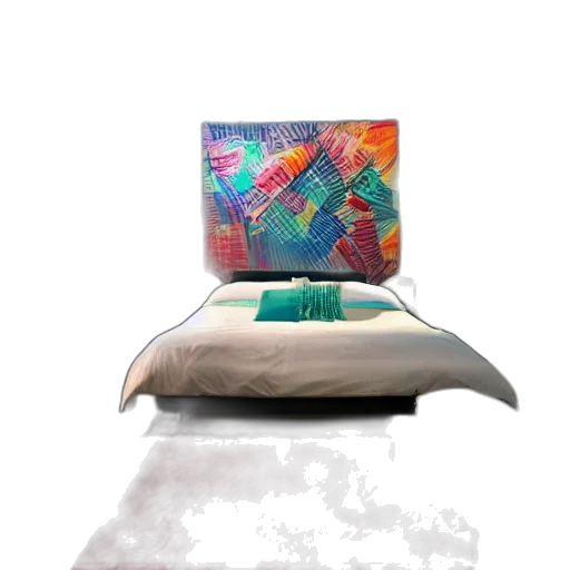 furniture, umbrella, vaporwave, 3d render transparent PNG cut-out