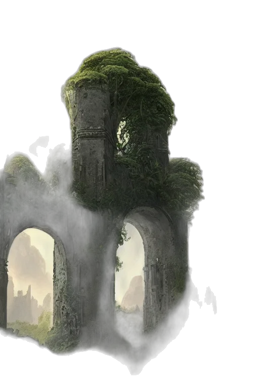 building, dragon, sword, crown transparent PNG cut-out