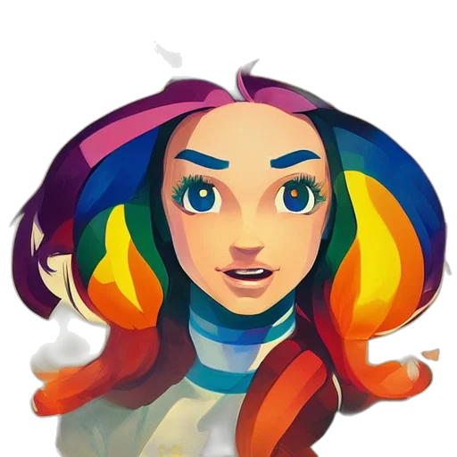 crown, face, hair, staff transparent PNG cut-out