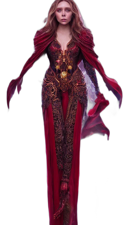 dress, staff, concept art, fantasy art transparent PNG cut-out