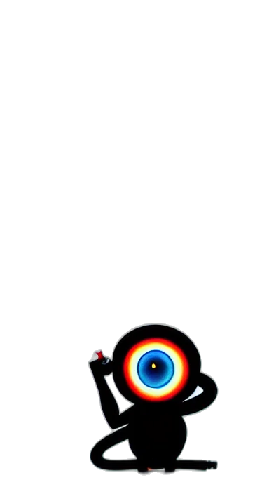 robot, staff, creature, face, pixel art, cartoon, concept art, comic book art transparent PNG cut-out