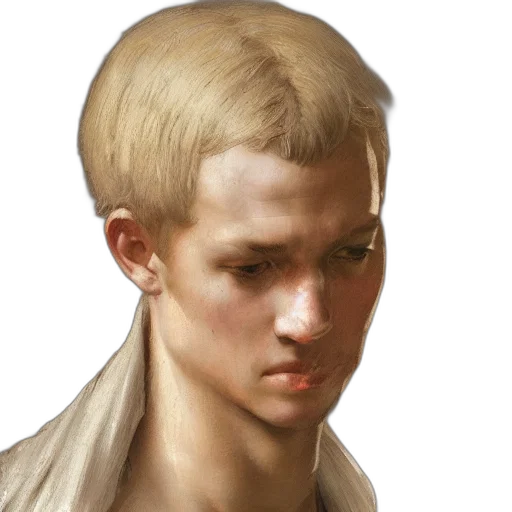 face, hair, staff, crown, photorealistic, concept art, fantasy art, oil painting transparent PNG cut-out