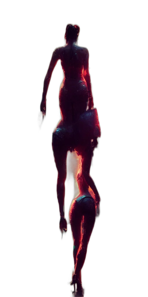 dress, creature, robot, staff transparent PNG cut-out