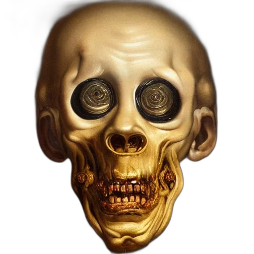 mask, face, creature, jewelry, 3d render, photorealistic, concept art, comic book art transparent PNG cut-out