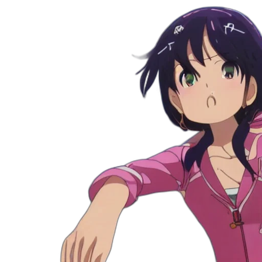 dress, staff, jacket, anime transparent PNG cut-out