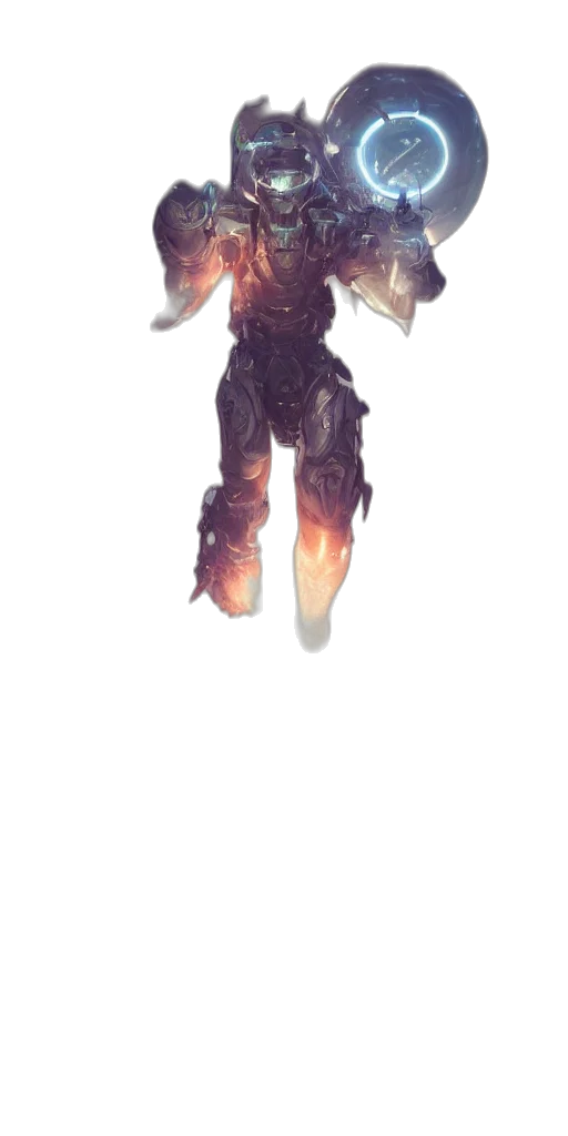 robot, weapon, dragon, mask, concept art, fantasy art, 3d render, pixel art transparent PNG cut-out