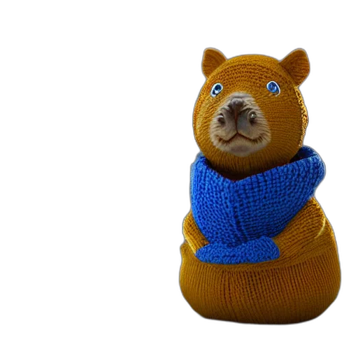 3d render, photorealistic, photograph, knitted transparent PNG cut-out