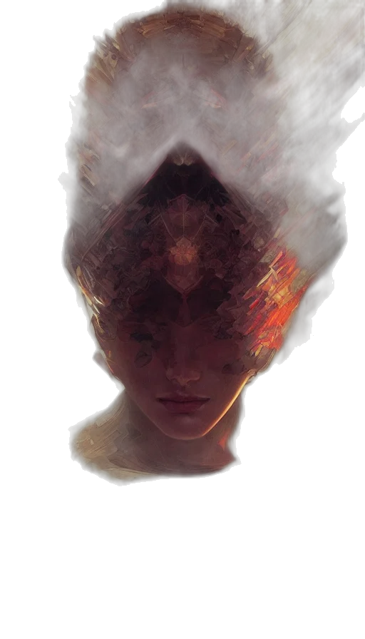 face, mask, crown, hair transparent PNG cut-out