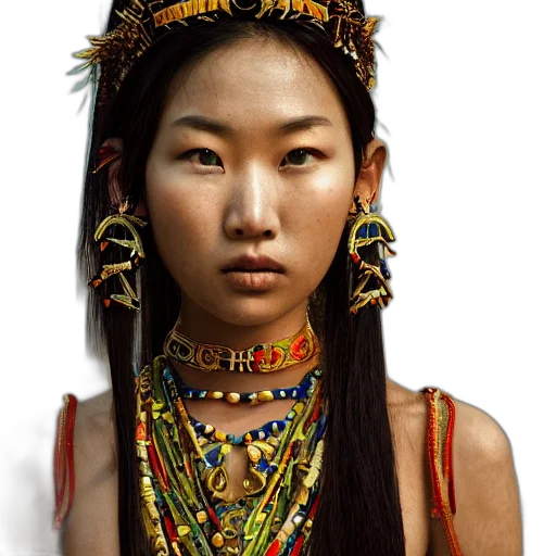 jewelry, face, crown, staff transparent PNG cut-out