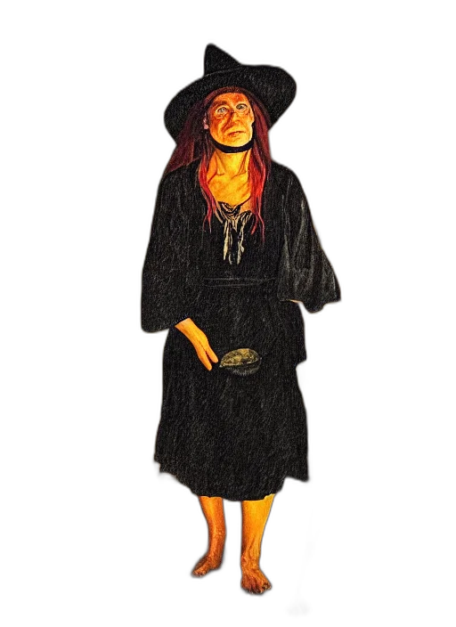 dress, hat, staff, jacket, watercolor, concept art, photorealistic, cartoon transparent PNG cut-out