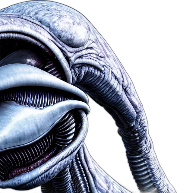 creature, animal, mask, face, concept art, outer space, alien, highly transparent PNG cut-out