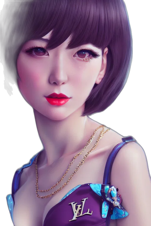 dress, jewelry, face, robot transparent PNG cut-out