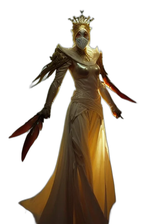 staff, dress, mask, creature transparent PNG cut-out