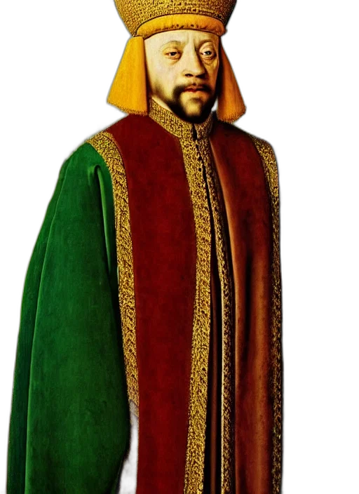 jacket, staff, crown, hat, photorealistic, oil painting, fantasy art, concept art transparent PNG cut-out