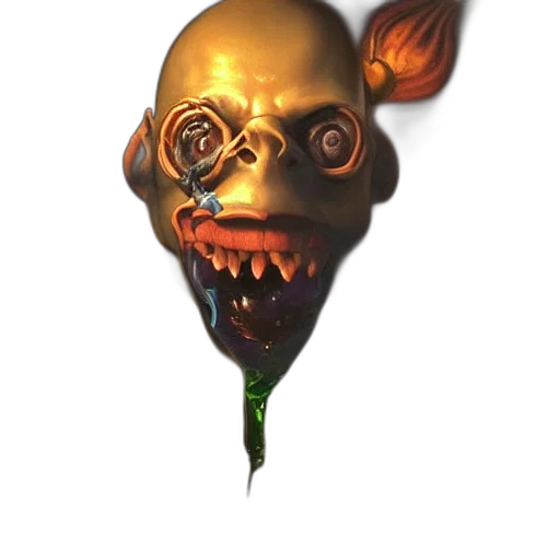 mask, creature, face, staff, concept art, 3d render, photorealistic, fantasy art transparent PNG cut-out