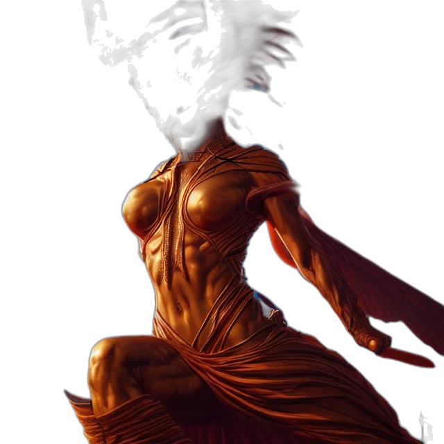 dress, mask, face, creature, concept art, fantasy art, comic book art, photorealistic transparent PNG cut-out