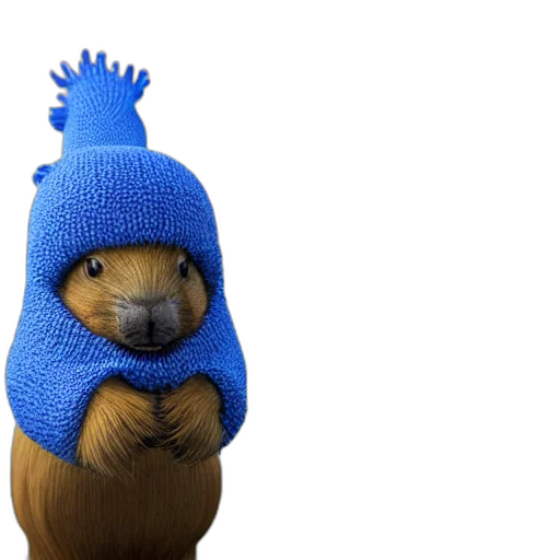hat, animal, creature, photorealistic transparent PNG cut-out