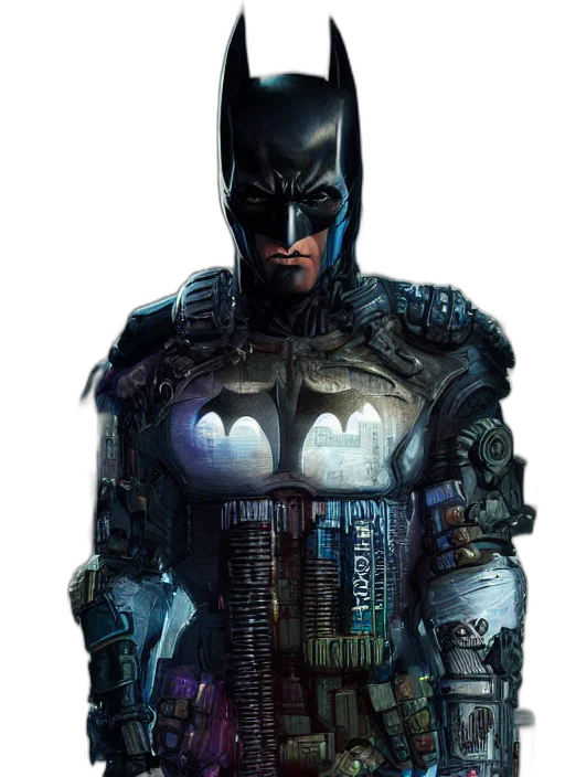 comic book art, concept art, cyberpunk, 3d render transparent PNG cut-out