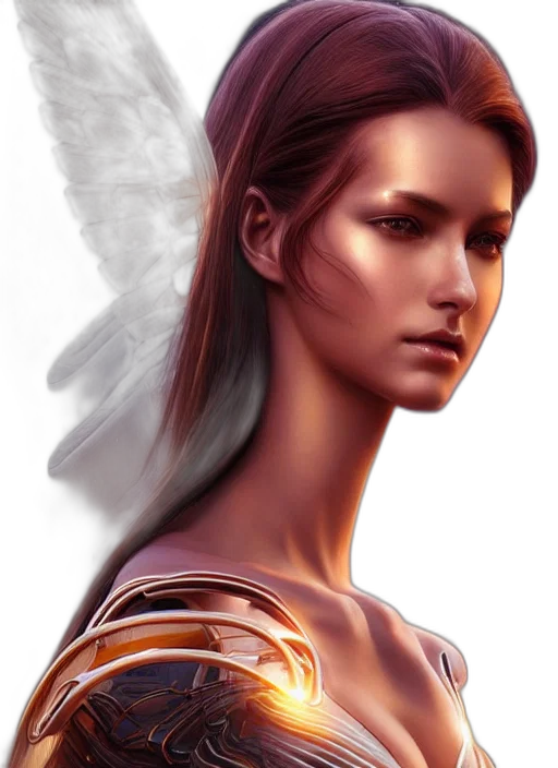 face, fantasy art, photorealistic, concept art, pixel art, golden, photo, gorgeous transparent PNG cut-out