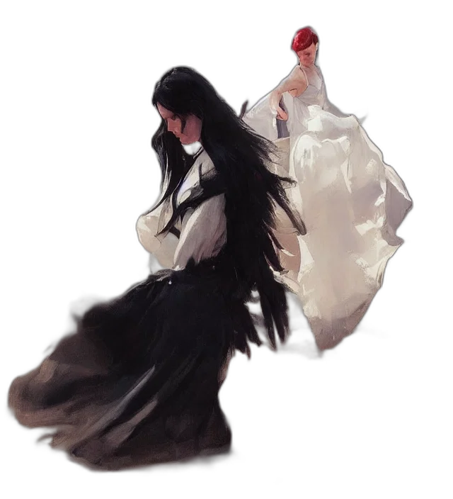 dress, dragon, umbrella, mask transparent PNG cut-out