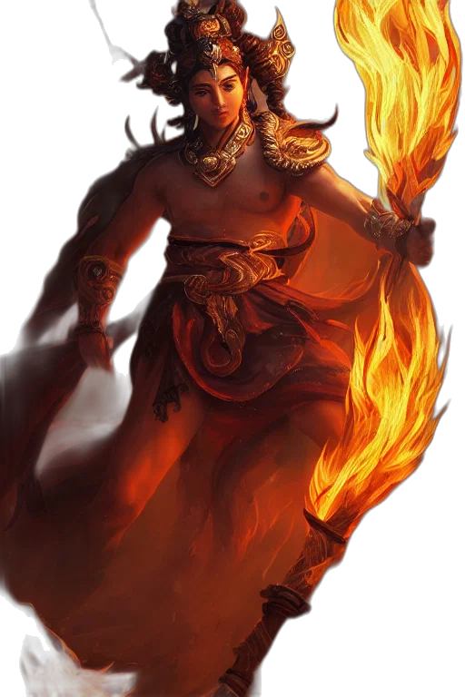 dragon, mask, staff, fantasy art, concept art, comic book art, photorealistic, fire transparent PNG cut-out