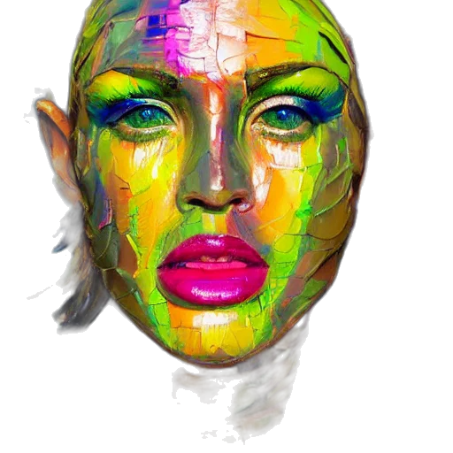 mask, face, crown, jewelry, photorealistic, watercolor, concept art, fantasy art transparent PNG cut-out