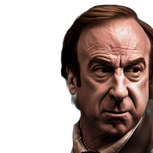 face, jacket, photorealistic, concept art, comic book art, 3d render, saul, goodman transparent PNG cut-out