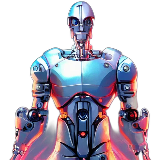 robot, concept art, cyberpunk, comic book art, 3d render, cyborg, ninja, mask transparent PNG cut-out