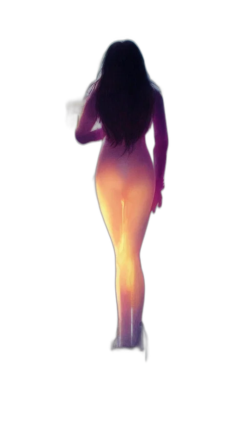 dress, staff, creature, hair transparent PNG cut-out